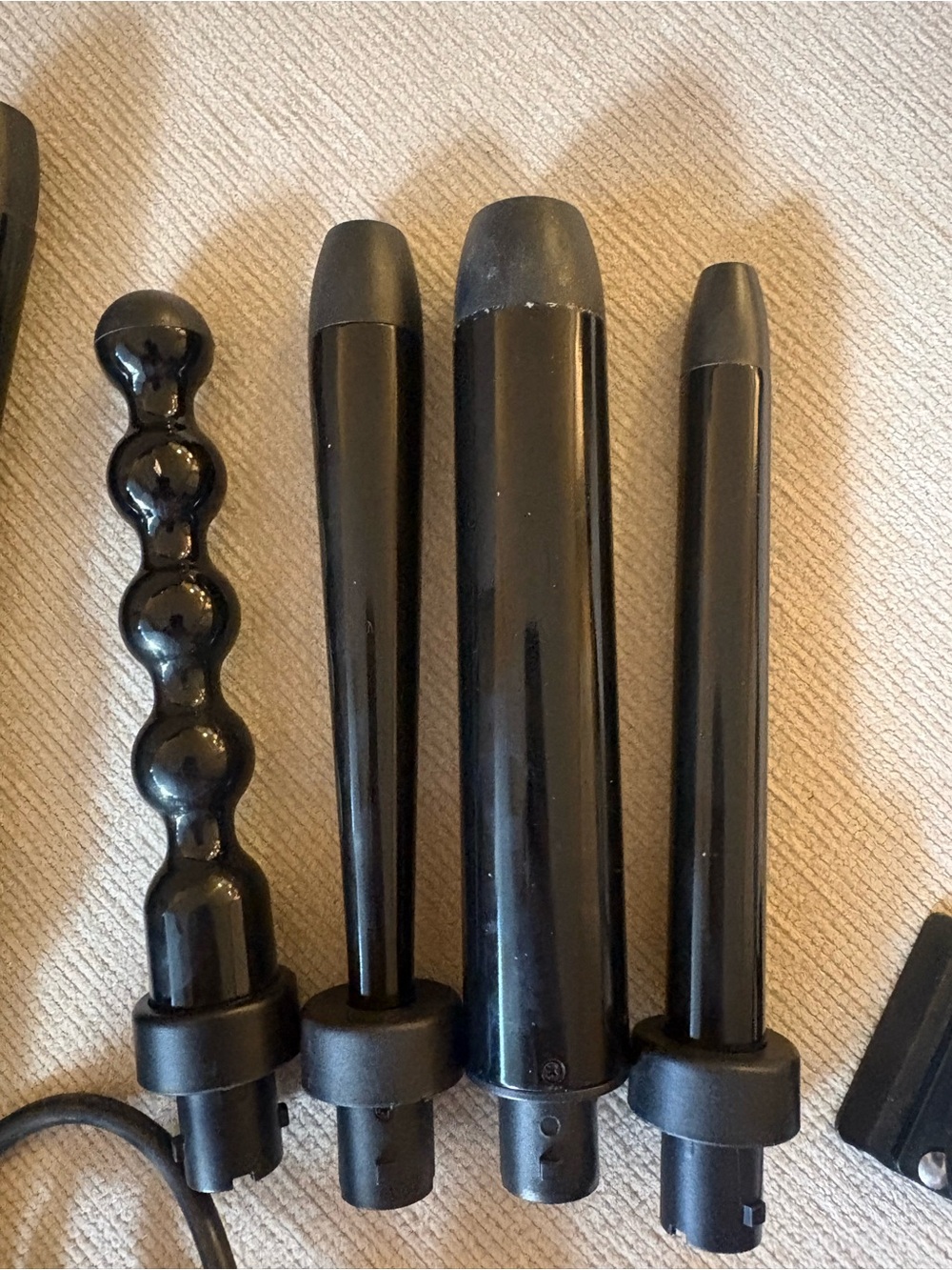 Bombay 5 in 1 Interchangeable Barrel Curling Wand Set in Black - Picture 2 of 6